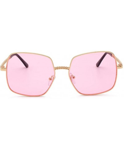 Aviator Cool Unisex Oversized Flat Top Sunglasses Square Aviator Shades - C91943GKC4H $21.05