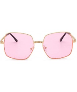 Aviator Cool Unisex Oversized Flat Top Sunglasses Square Aviator Shades - C91943GKC4H $21.05