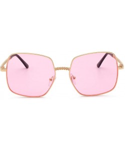 Aviator Cool Unisex Oversized Flat Top Sunglasses Square Aviator Shades - C91943GKC4H $10.52