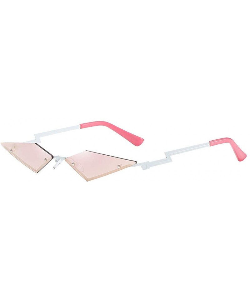 Oversized Fashion Sunglasses Irregular Protection Glasses - A-pink - C9196MC68D9 $9.36