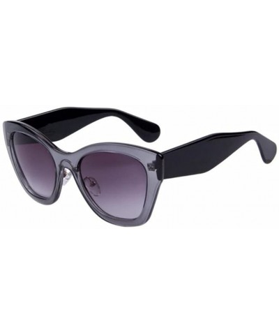 Semi-rimless Women Fashion UV400 Sunglasses Cat Eye Sun Glasses - Grey - CQ17YUY5LYI $6.57