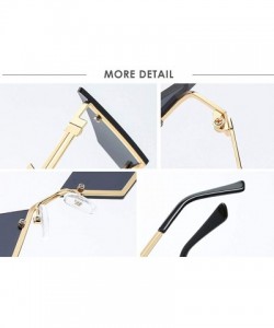 Oversized Fashion Sunglasses Irregular Protection Glasses - A-pink - C9196MC68D9 $18.04