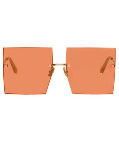 Oversized Luxury Women Sunglasses Oversized Square Style with UV400 Protection - Red - CF18AO0CURH $17.86