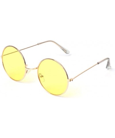 Goggle Sun Glasses Round Sunglasses Vintage Women Men Glasses Retro Fashion Lens Shades Ocean-9 - C7199I67O46 $21.06