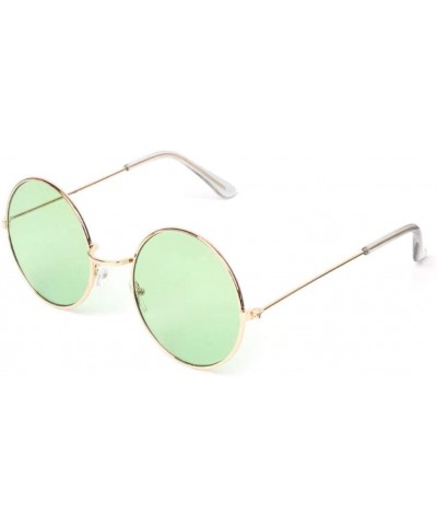 Goggle Sun Glasses Round Sunglasses Vintage Women Men Glasses Retro Fashion Lens Shades Ocean-9 - C7199I67O46 $21.06