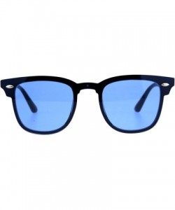 Rimless Mens Color Lens Half Rim Rimless Flat Panel Shield Nerdy Sunglasses - Blue - C718CMSM0HT $12.90