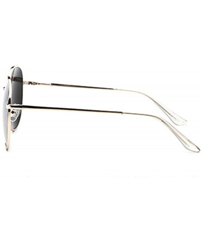 Oversized Retro Round Sunglasses for women metal Resin UV400 Sunglasses - Black White - C218SZUG007 $13.66