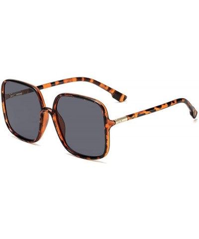 Oval Sunglasses For Women Vintage Round Sunglasses for Women Classic Retro Designer Style - Tortoise Frame/Grey Lens - C21905...