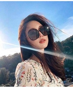 Oval Sunglasses For Women Vintage Round Sunglasses for Women Classic Retro Designer Style - Tortoise Frame/Grey Lens - C21905...