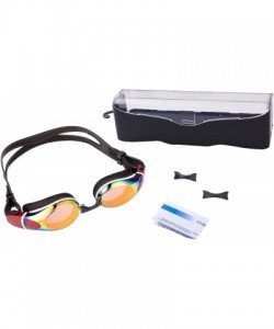 Goggle Swim Goggles Anti-Fog UV Protection Adjustable Strap Swim Glasses Adult - Red - CF18SODLGSR $12.68