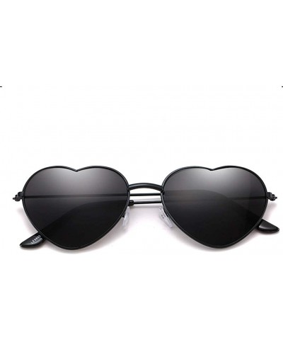 Rimless Unisex Love Heart Metal Framed Sun Glasses Vintage Sunglasses Retro Protection Eyewear Fashion - C - C118MHZSIN2 $11.36