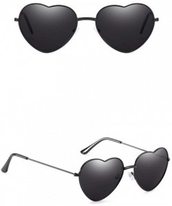 Rimless Unisex Love Heart Metal Framed Sun Glasses Vintage Sunglasses Retro Protection Eyewear Fashion - C - C118MHZSIN2 $11.36