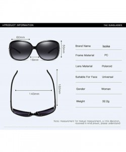 Goggle 2020 Women Polarized Sunglasses Vintage Big Frame Sun Glasses Ladies Shades Fashion 100% UV Protection - Black - CL199...