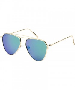 Aviator New Fashion Aviators with Flat Lens 25123-FLREV - Gold - CP12JJA12T5 $9.21