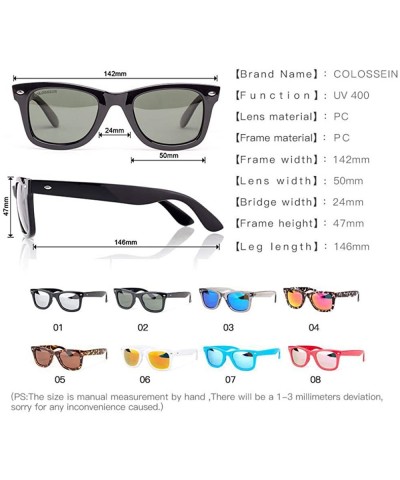 Square Summer Sunglasses Simple Plastic For Women Men Square Brown Frame Goggle 01 - 8 - CS18YZWW94M $14.06