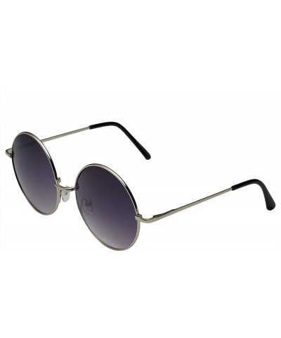 Oversized Oversized Large Round Sunglasses for Women Rainbow Mirrored - Silver Gradient Lens - CI1206P1MGL $8.29