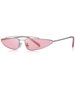 Aviator DESIGN Women Small Frame Cat Eye Sunglasses Retro Style C04 Yellow - C02 Pink - C218YZW74R0 $14.92