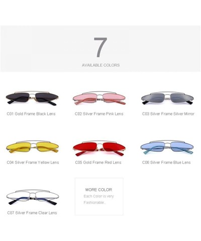 Aviator DESIGN Women Small Frame Cat Eye Sunglasses Retro Style C04 Yellow - C02 Pink - C218YZW74R0 $14.92