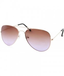 Aviator Retro Classic Aviators Colorful Gradient Sunglasses - Brown Purple - CZ18M67GSK0 $8.61