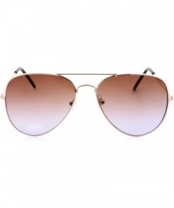 Aviator Retro Classic Aviators Colorful Gradient Sunglasses - Brown Purple - CZ18M67GSK0 $8.61