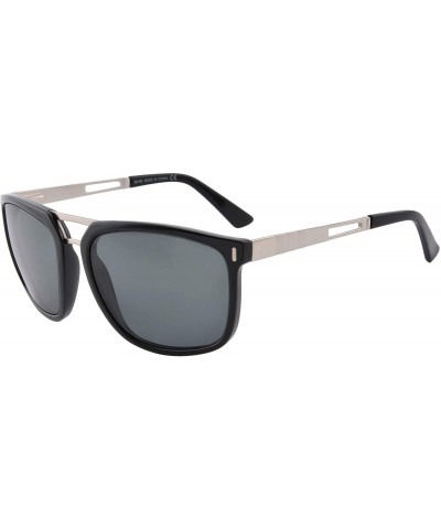 Rectangular Men's Shortsighted Glasses Polarized Sunglasses Cutomized Nearsighted Eyeglasses for Driving-PGJS5004 - C91932MRG...