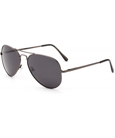 Aviator Polarized Aviator Sunglasses Mirrored Lens Classic Aviator Polarized Sunglasses Small - CC18I62N6KQ $20.83