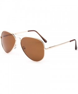 Aviator Polarized Aviator Sunglasses Mirrored Lens Classic Aviator Polarized Sunglasses Small - CC18I62N6KQ $20.83