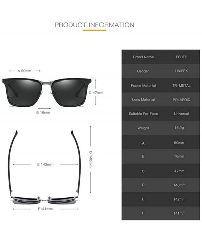 Square 2019 diopter finished myopia polarized sunglasses fashion square men driving glasses UV400 - CE18R0QOHX3 $23.68