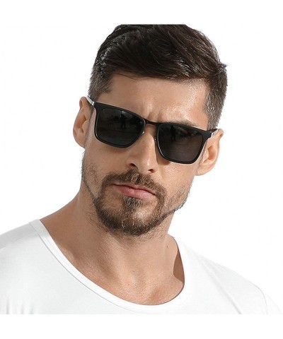 Square 2019 diopter finished myopia polarized sunglasses fashion square men driving glasses UV400 - CE18R0QOHX3 $23.68