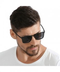 Square 2019 diopter finished myopia polarized sunglasses fashion square men driving glasses UV400 - CE18R0QOHX3 $23.68