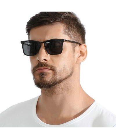 Square 2019 diopter finished myopia polarized sunglasses fashion square men driving glasses UV400 - CE18R0QOHX3 $23.68