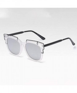 Square Colorful Polarized Sunglasse Sunglasses Protection - Silver - CF190QWM0LI $10.00