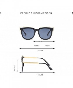 Square Colorful Polarized Sunglasse Sunglasses Protection - Silver - CF190QWM0LI $10.00