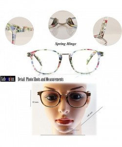Round Floral Frame Metal Bridge Fashion Reading Glasses Spring Hinge A181 - Purple - CU18E44LKAS $11.36