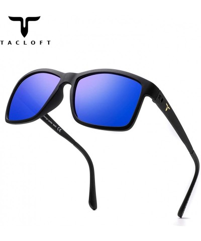 Sport Classic Polarized Sunglasses for men HD TR90 Durable Unbreakable Frame TR004 - Black Frame / Revo Blue Lens - C71822T8D...