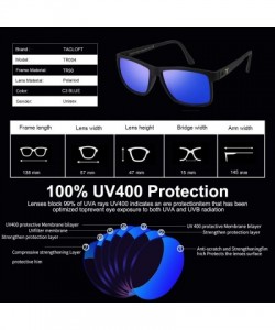 Sport Classic Polarized Sunglasses for men HD TR90 Durable Unbreakable Frame TR004 - Black Frame / Revo Blue Lens - C71822T8D...