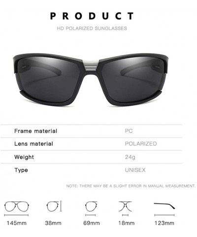 Sport Men Sports Sunglasses Ultra Light Polarized PC Frame UV 400 Protection for Outdoor - White+blue - CV18TLN3RMR $38.35