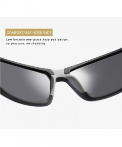 Sport Men Sports Sunglasses Ultra Light Polarized PC Frame UV 400 Protection for Outdoor - White+blue - CV18TLN3RMR $38.35