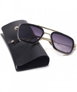 Aviator Aviator Sunglasses Vintage Gradient Classic - Goldblackgradientgrey - CM18ZA0K4QC $14.60