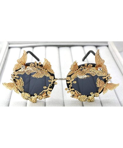 Butterfly 2019 fashion Design glasses Luxury Retro Handmade Metal Butterfly flower pearl Women Vintage style Sunglasses - C91...
