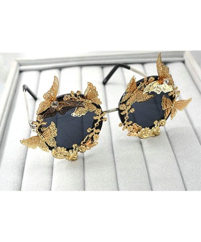 Butterfly 2019 fashion Design glasses Luxury Retro Handmade Metal Butterfly flower pearl Women Vintage style Sunglasses - C91...