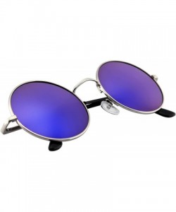 Aviator John Lennon Inspired Sunglasses Round Hippie Shades Retro Colored Lenses - Purple Ice - CW11NF3ORTB $7.63