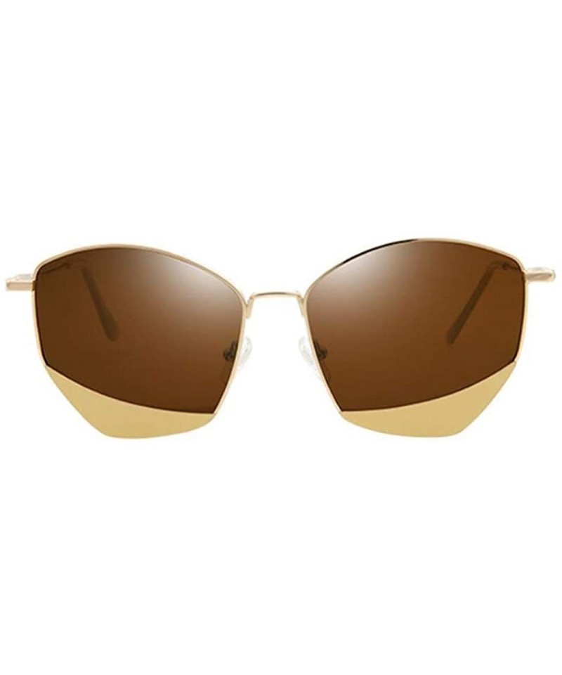 Aviator Polarized stainless steel frame sunglasses- foldable anti-glare sunglasses - B - CY18RWEZCWU $47.81