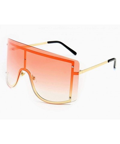Goggle Sunglasses Windproof Oversized Glasses - Gradient Orange Lens - CD18WM0OR3T $22.29