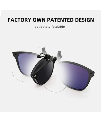 Sport Polarized Clip on Sunglasses for Men & Women UV Protection with Flip Up Anti Glare Fishing Driving Glasses - C1194GU3KA...