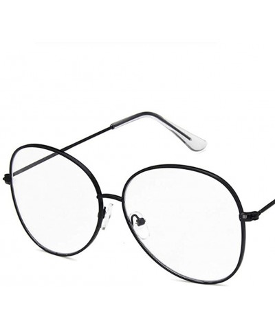 Oval Unisex Sunglasses Retro Gold Grey Drive Holiday Oval Non-Polarized UV400 - Black White - CO18RKGAU7G $9.14