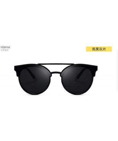 Aviator Oversized Round Sunglasses Fashion Trend Men Women Retro Vintage Luxury Mirror Jelly Color - 1 - C2198ZUMSL3 $34.23