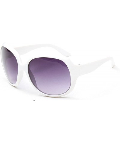 Oversized Women's Plastic Classical Oversized Butterfly Sunglasses - White - CC185W04KDE $12.33