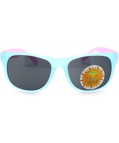 Sport Black Lens Photochromic Frame Matte Sport Horn Rim Sunglasses - Blue Lavender - CC11YAXMKIJ $12.56