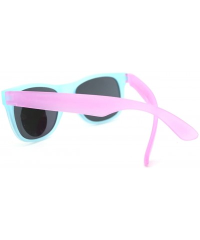 Sport Black Lens Photochromic Frame Matte Sport Horn Rim Sunglasses - Blue Lavender - CC11YAXMKIJ $12.56